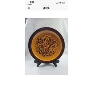 Decotone Lifetime Horizon Collection Plate Retro Floral Stoneware‎ Dinnerware